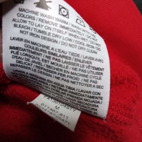 Vintage Y2K Nike Small Swoosh Crewneck Sweatshirt Red - Picture 5 of 6